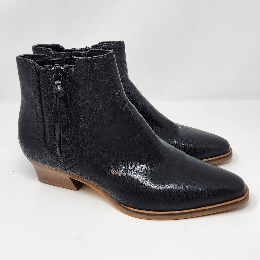 Cole Haan Womens Hadlyn Black Leather Ankle Boots Booties Size 7.5 B